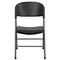 Emma and Oliver Missy Set of 6 330 lb. Capacity Plastic Folding Chairs with Charcoal Frame